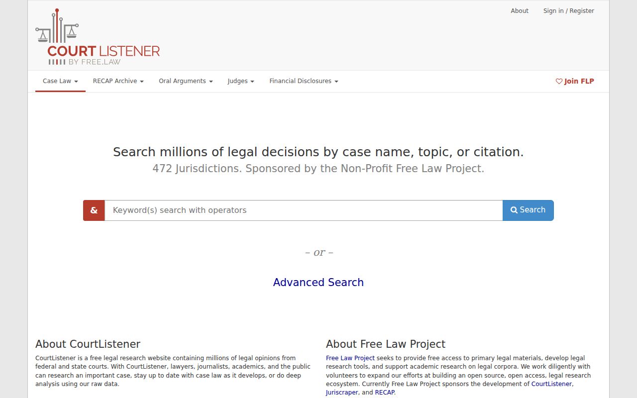 CourtListener RECAP search for some federal civil docket documents
