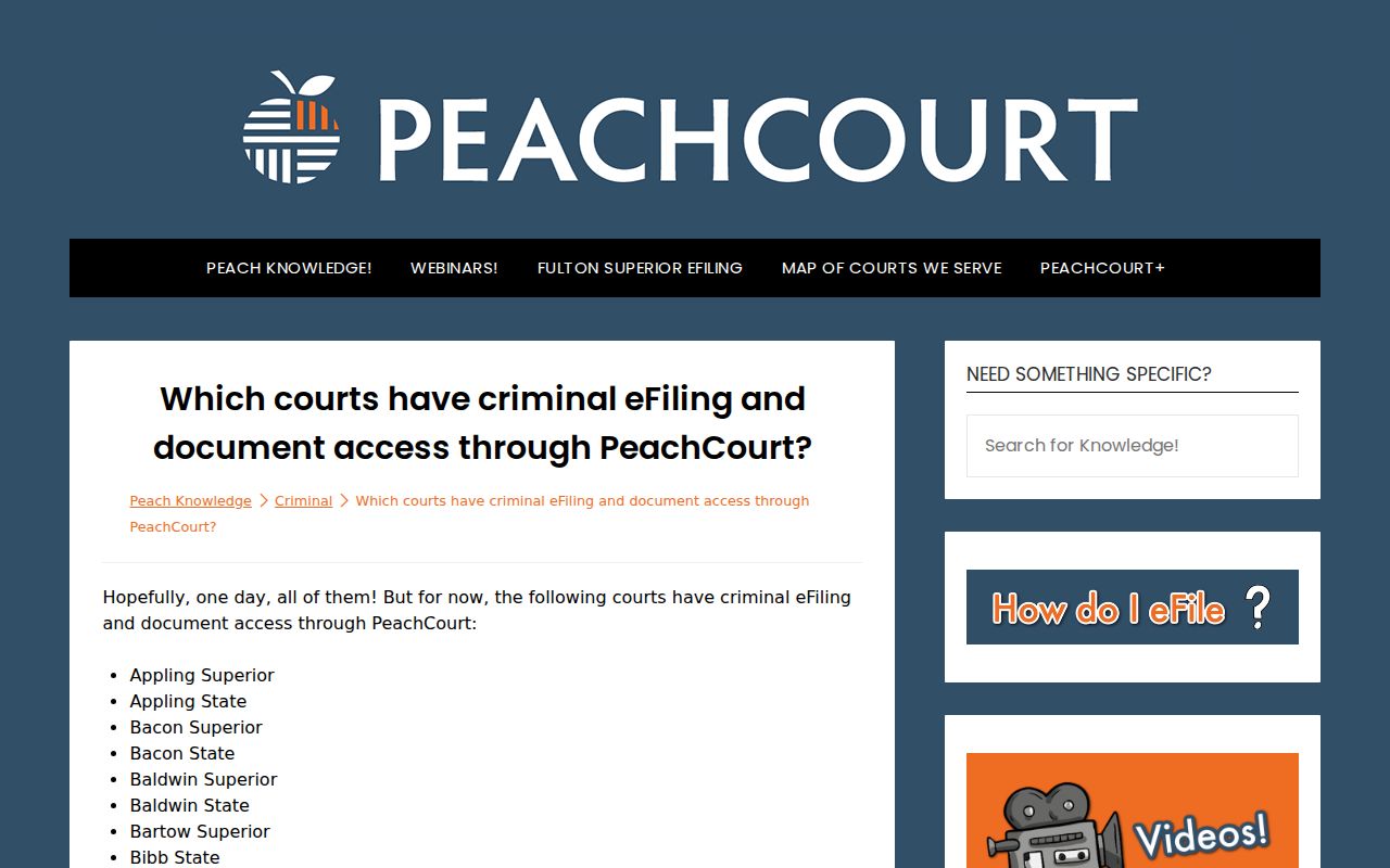 PeachCourt criminal court coverage and workflow for Lumpkin County