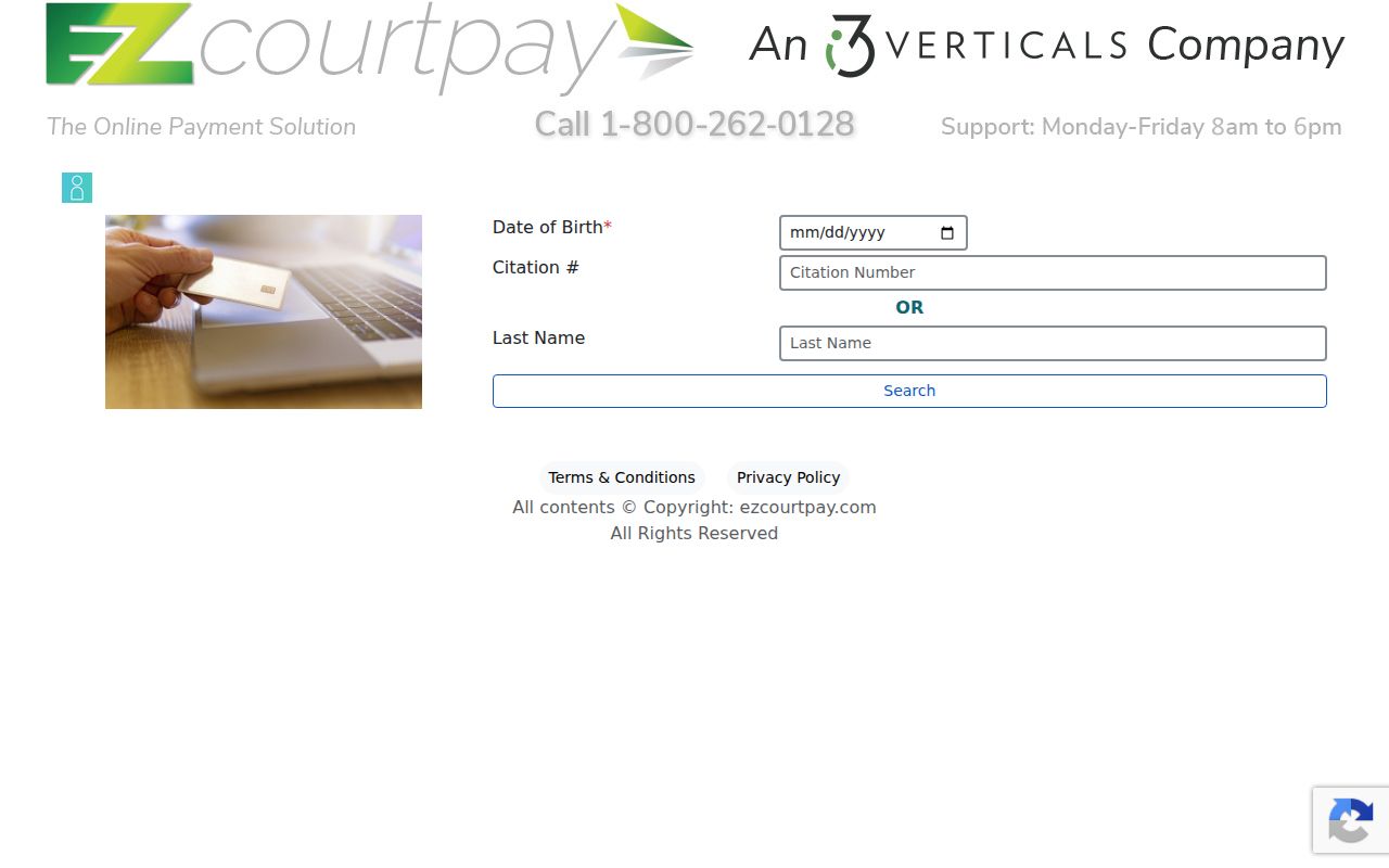 Lumpkin County traffic ticket EZCourtPay search fields